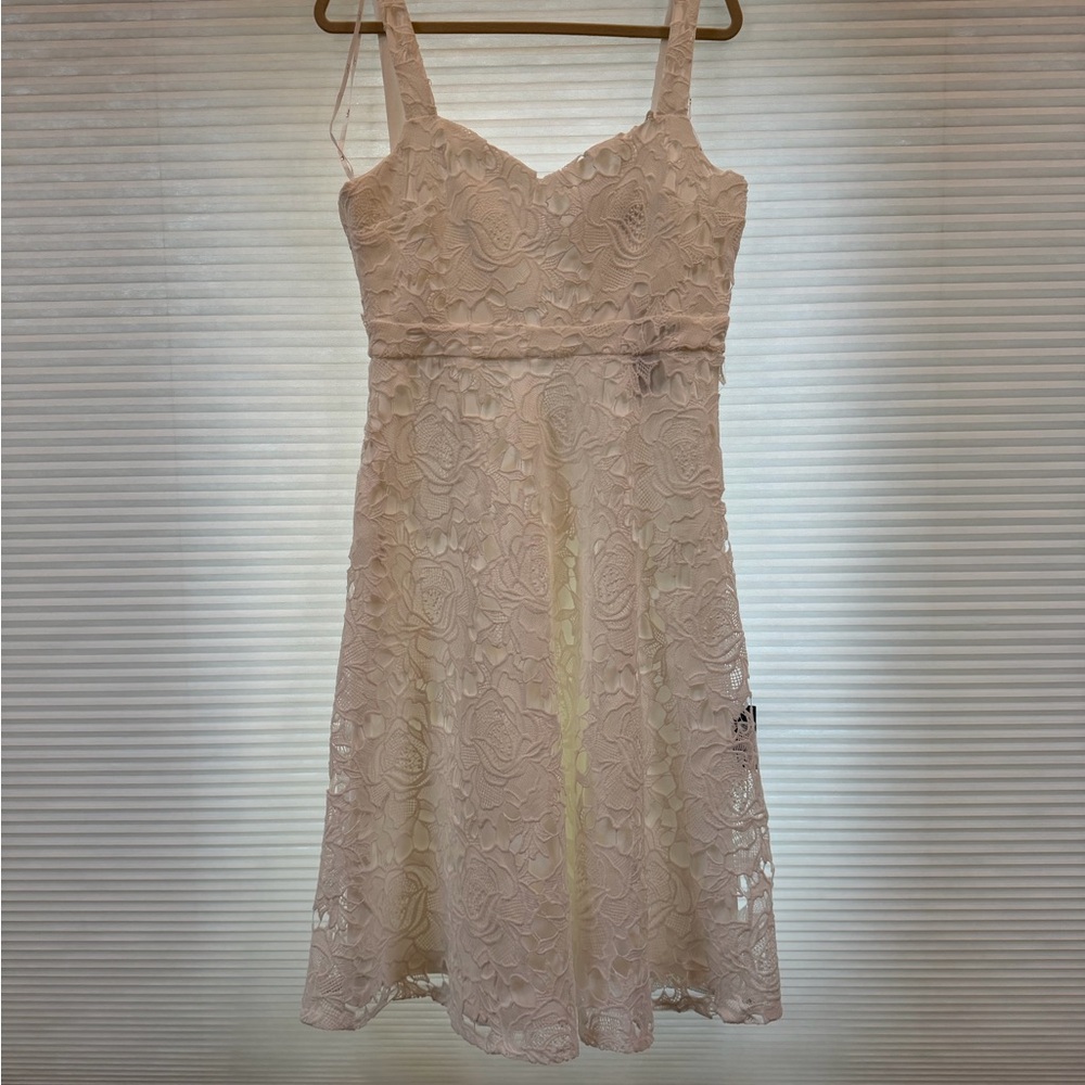Lulu's Elegant Lace Midi Dress - White